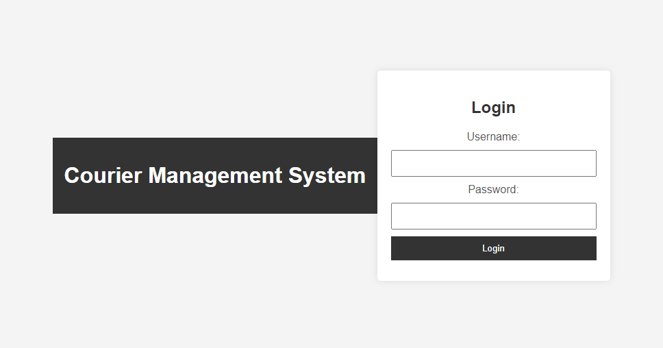 Courier Management System